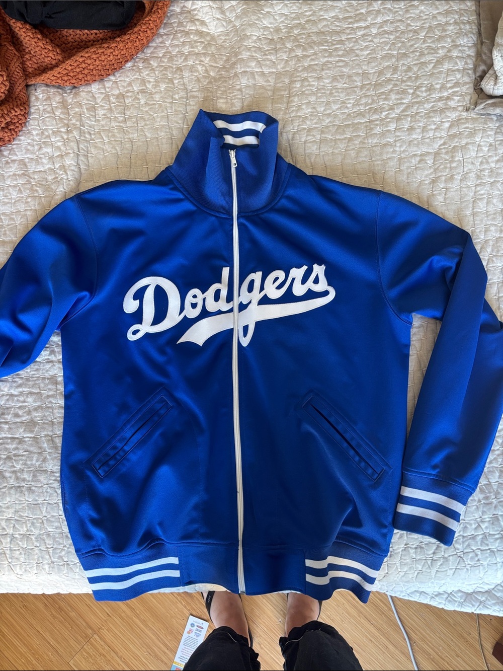 Dodgers Royal Blue Track Jacket - cooperstown collection Mitchell & News